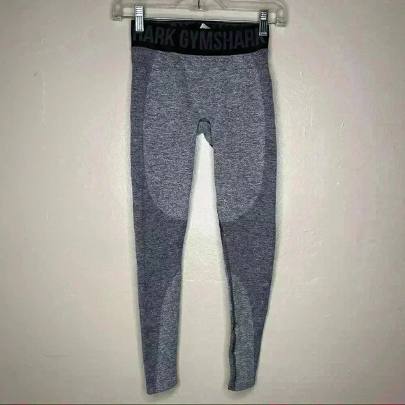 Gymshark Flex Seamless Leggings - Black Marl/Charcoal Sz XS - Picture 1 of 7